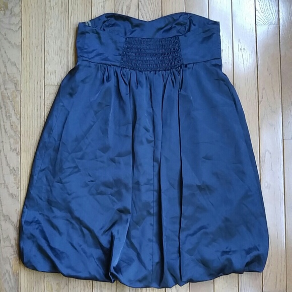 ♦3 for $15 Navy Bubble Strapless Dress - Picture 4 of 9